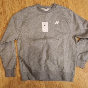 Nike Men's Crewneck Gray Sweater
